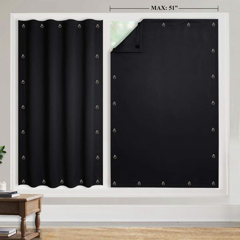 Temporary Blackout Blind Curtain For Window with Adjustable Suction Cups