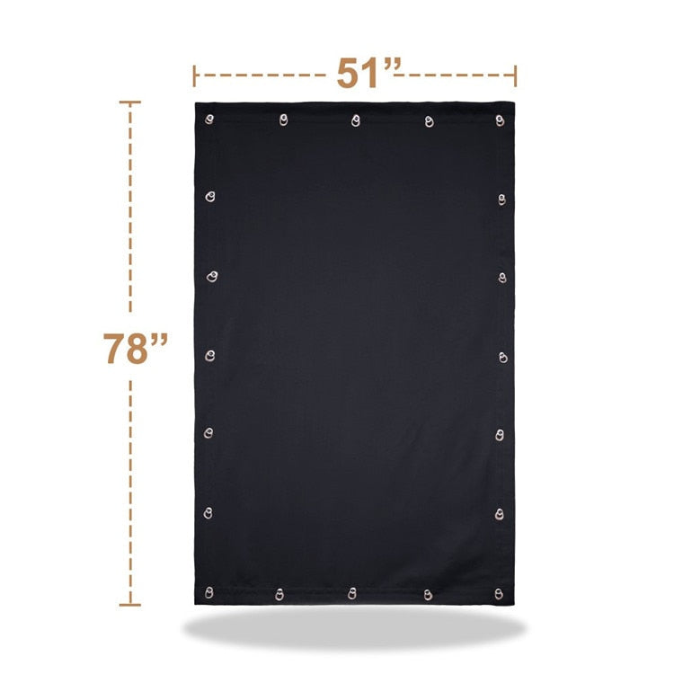 Temporary Blackout Blind Curtain For Window with Adjustable Suction Cups